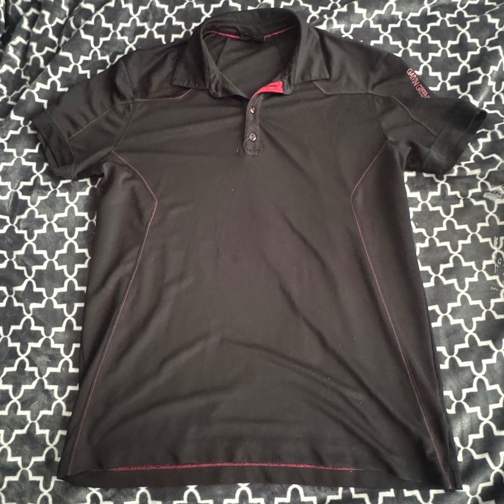 Galvin Green Ventil8 Mens Polo Shirt Large Black Golf Performance Short Sleeve
